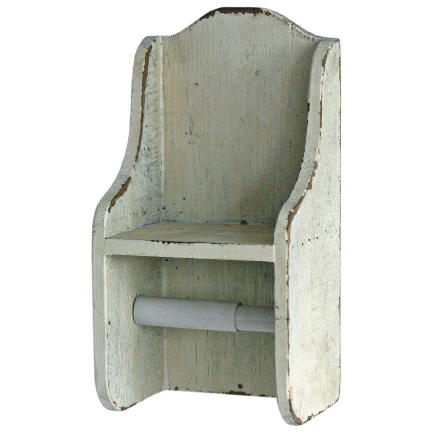 Rustic Wooden Toilet Roll Holder – Vintage Bathroom Décor