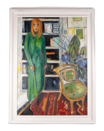 ‘Amanda with Chair’ Oil Painting by Fleur Jackson