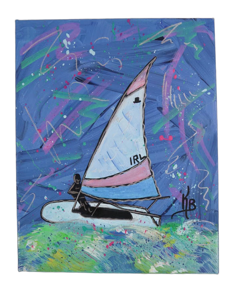 ‘Ambition’ – Kate Broderick Acrylic Boat Painting on Canvas