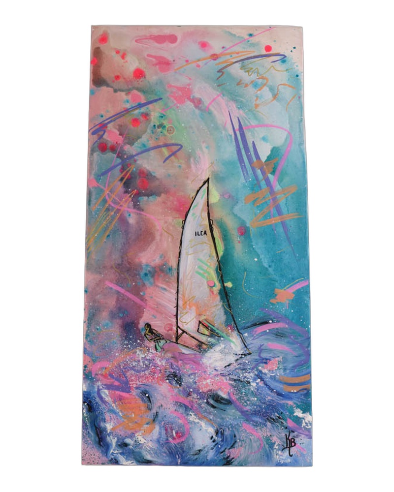 ‘Electric’ – Kate Broderick Modern Seascape Painting on Canvas