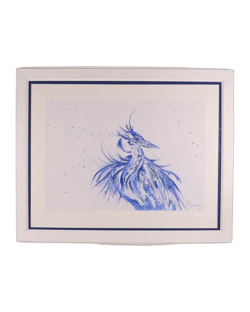 ‘Heron On The Haze’ Framed Painting by Kate Broderick