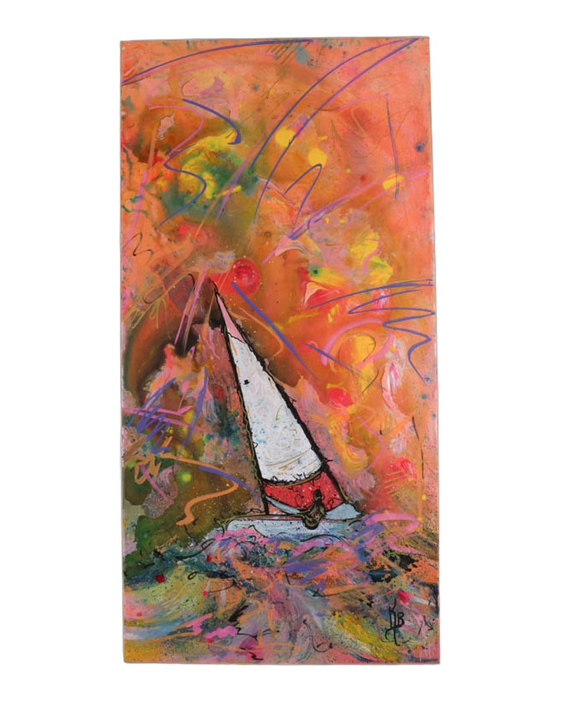 ‘Marigold’ – Kate Broderick Abstract Sailing Painting on Canvas