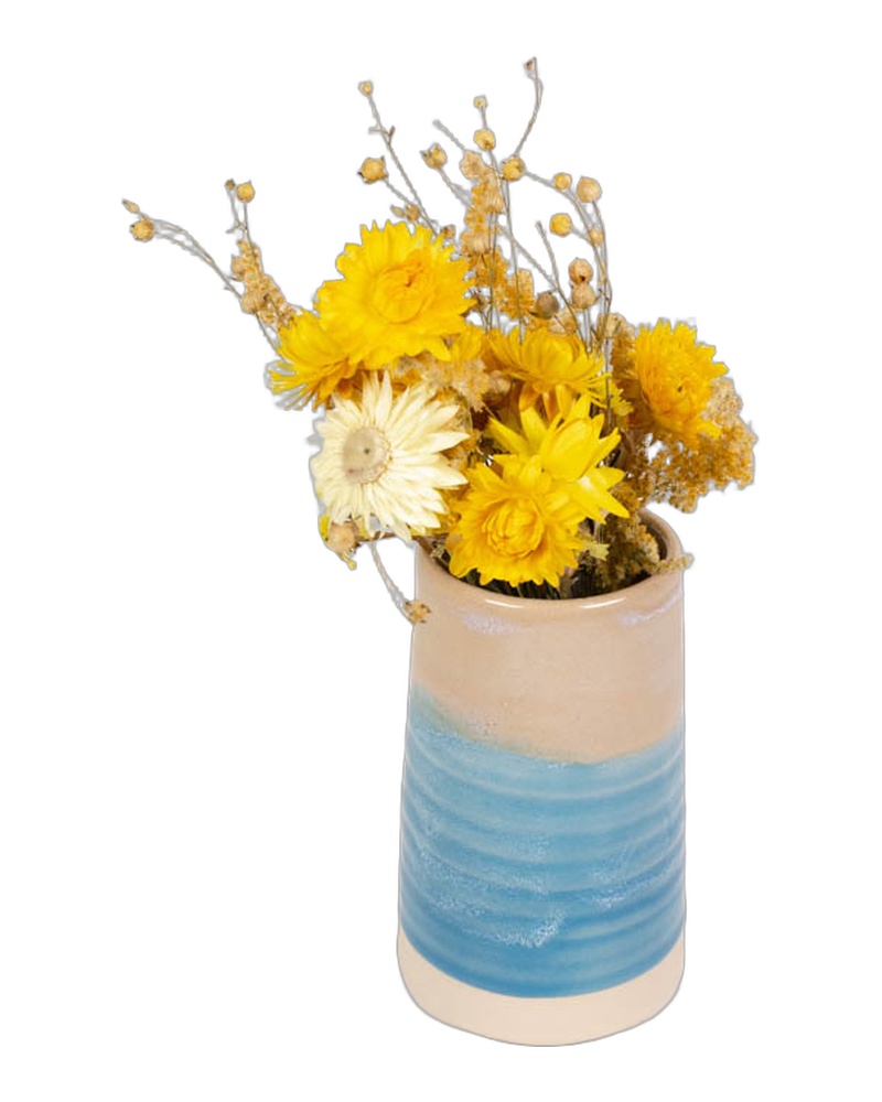 The School House Pottery Ceramic Vase with Blue Glaze