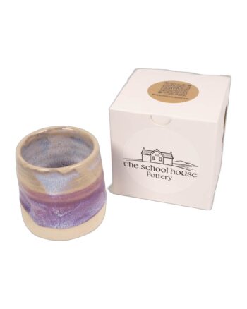 The School House Pottery Flat White Mug with Purple Glaze