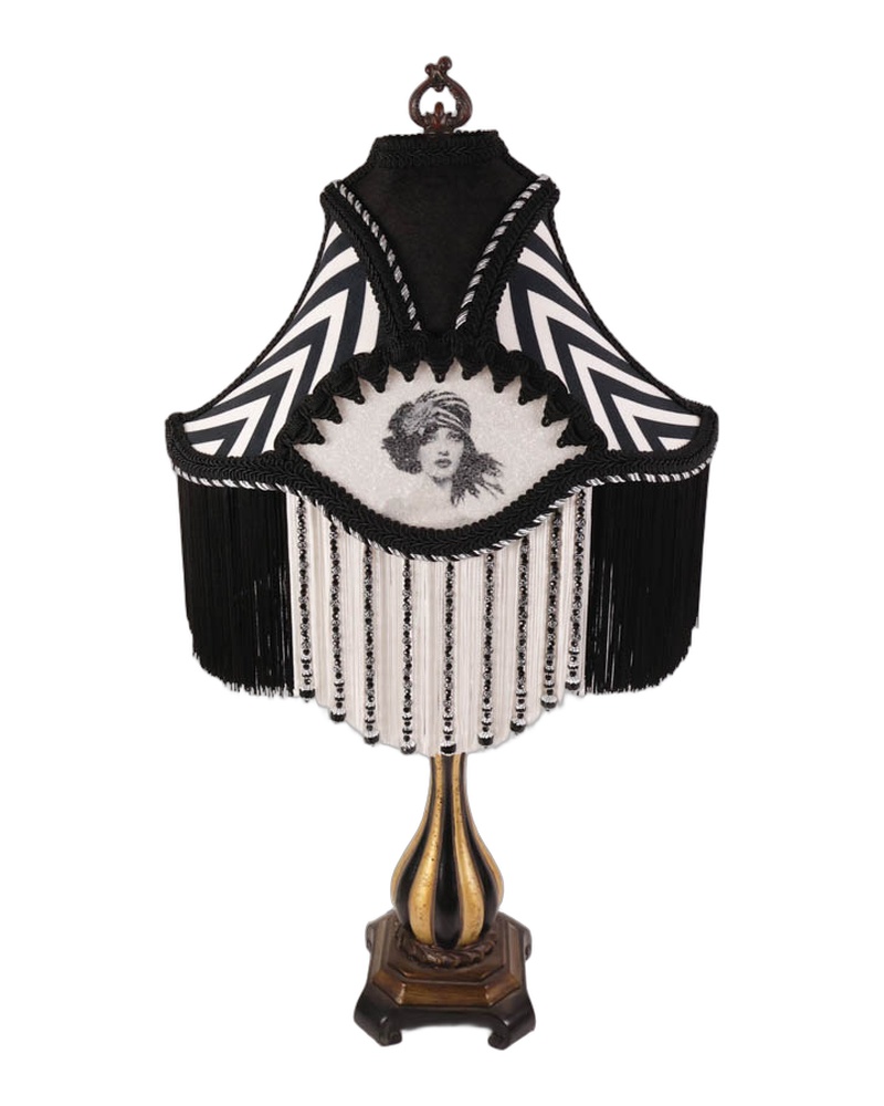 Twilight Shades Art Deco Style The Lady And The Hat Lampshade