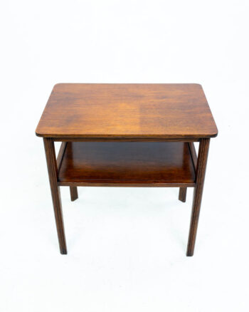 Mid-Century Wooden Side Table with Lower Shelf