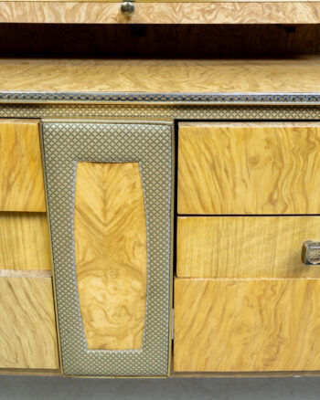 Vintage Birdseye Maple Dressing Table with Mirror