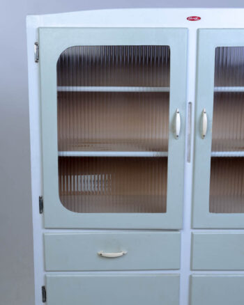 Vintage Alwood Kitchen Cabinet with Glass Doors