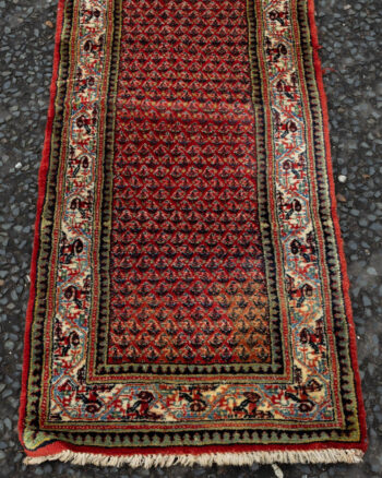 *8M Vintage Persian Wool Rug Runner with Floral Border – MR17