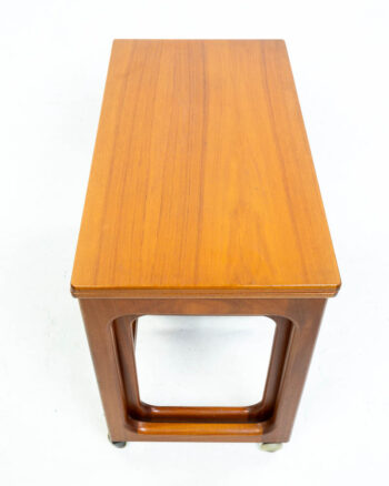 A H Mcintosh Teak Nest of Tables with Folding Top