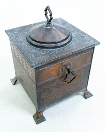 Arts and Crafts Copper Hand Beaten Coal Bucket c1890