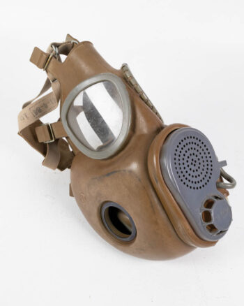 Vintage M10M Military Gas Mask with Straps