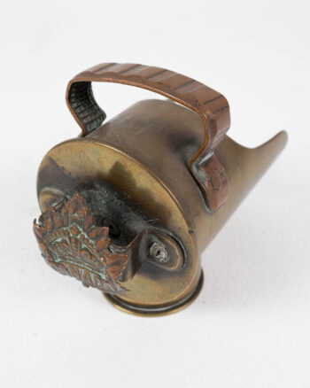 Trench art Miniature  Brass Coal Shuttle