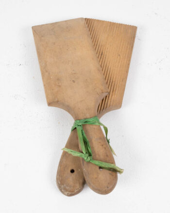 Vintage Wooden Butter Paddles with Green Ties
