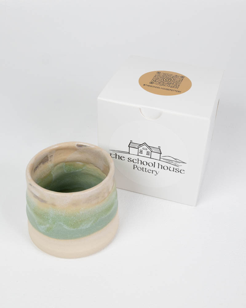 The School House Pottery Ceramic Mug with Green Glazed Finish