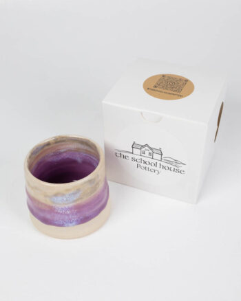 The School House Pottery Ceramic Mug with Purple Glaze Detail