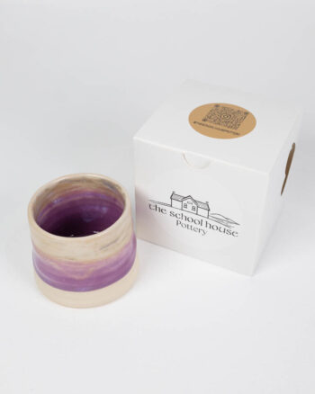 The School House Pottery Ceramic Mug with Purple Glaze Detail