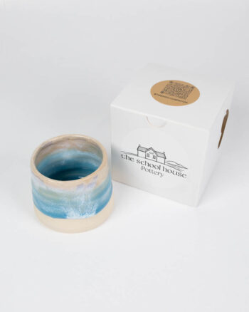 The School House Pottery Ceramic Coffee Mug with Blue Glaze