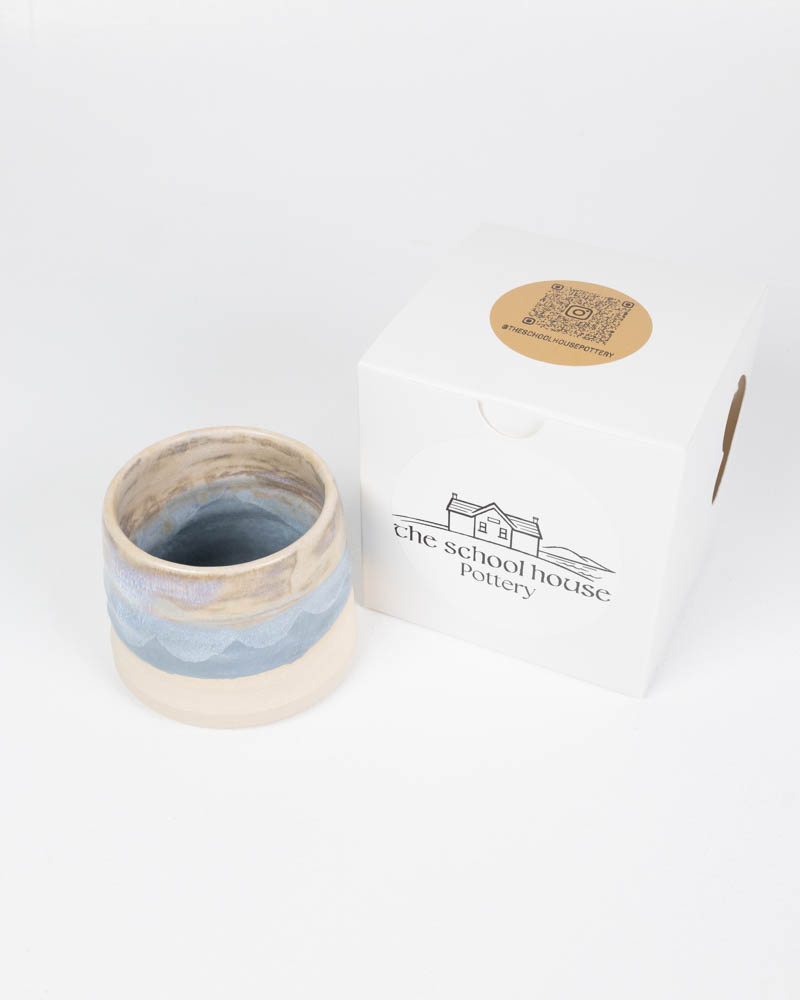 The School House Pottery Ceramic Coffee Mug with Blue Glaze