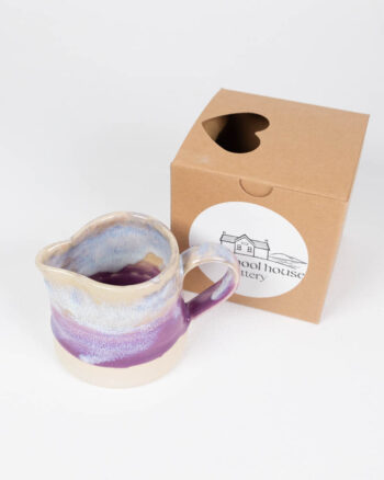The School House Pottery Small Ceramic Jug with Purple Glaze