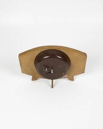 Vintage Wooden Mantel Clock with Carved Detail