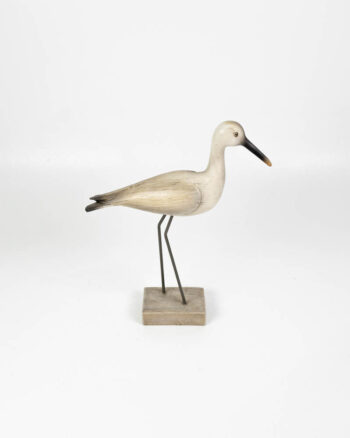 Vintage Wooden Bird Figure with Metal Legs