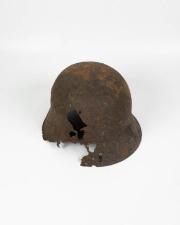 WWII German M35 Steel Combat Helmet with Rust Patina
