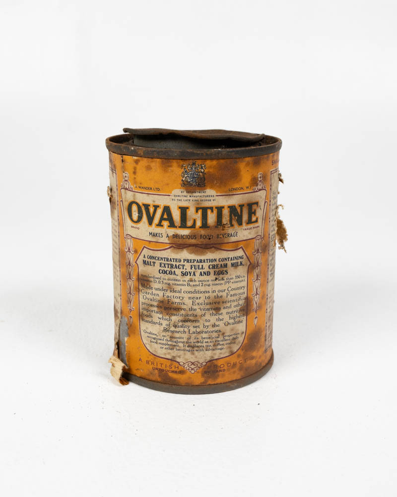 Vintage Ovaltine Tin with Original Paper Label