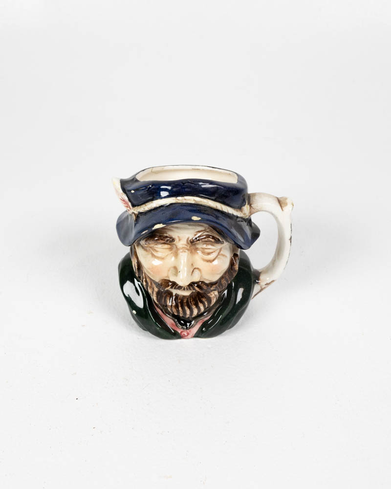 Vintage Ceramic Character Jug with Man in Cap