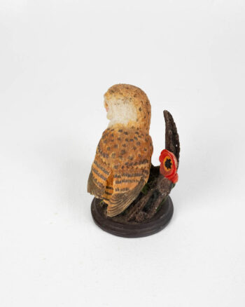 Border Fine Arts Barn Owl Figurine with Flower Accent