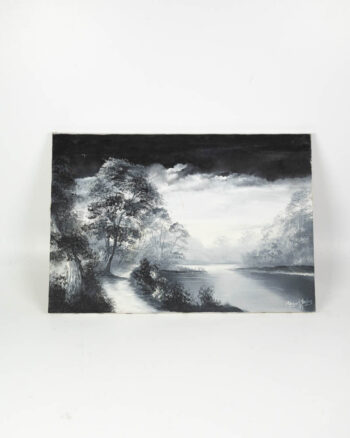 Vintage Landscape Oil Painting on Canvas