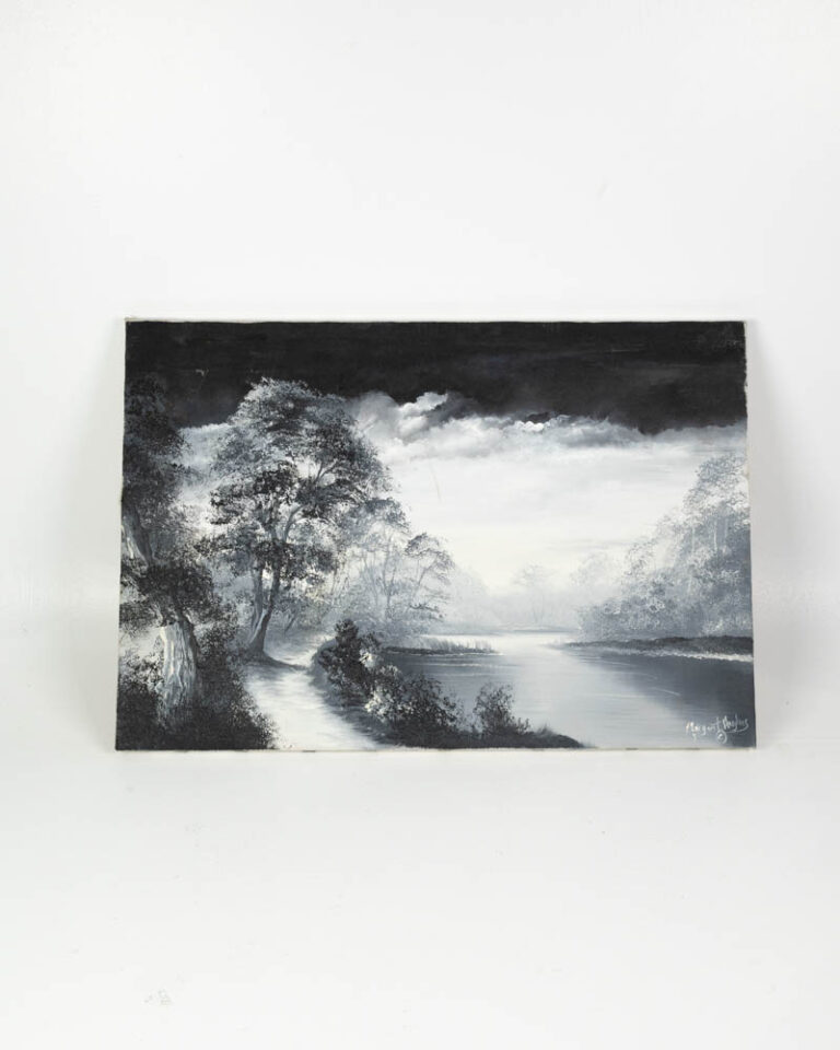 Vintage Landscape Oil Painting on Canvas