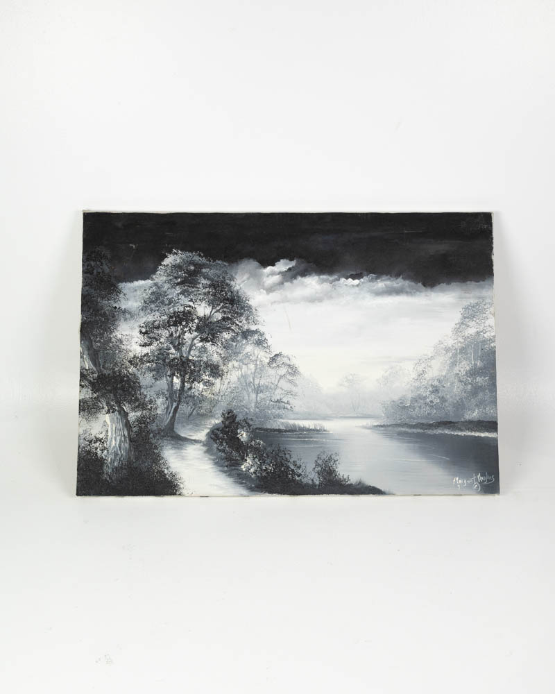Vintage Landscape Oil Painting on Canvas