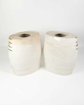 Vintage Ceramic Irish Whiskey Dispensors with Pair Swan Design