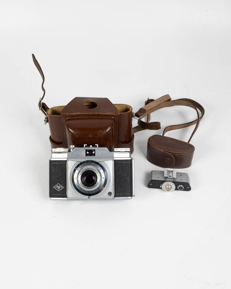 Vintage Agfa Color-Apotar 35mm Camera with Leather Case