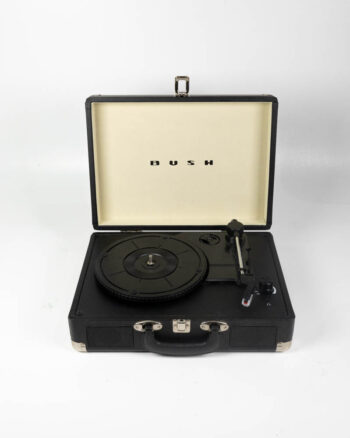 Bush Black Record Player with Carry Case