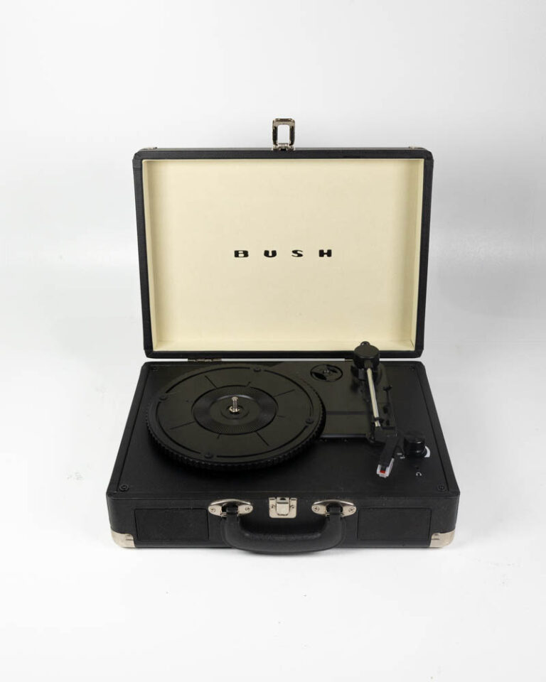 Bush Black Record Player with Carry Case