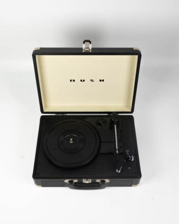Bush Black Record Player with Carry Case