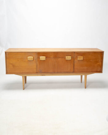 Mid-Century Teak Sideboard with Four Doors