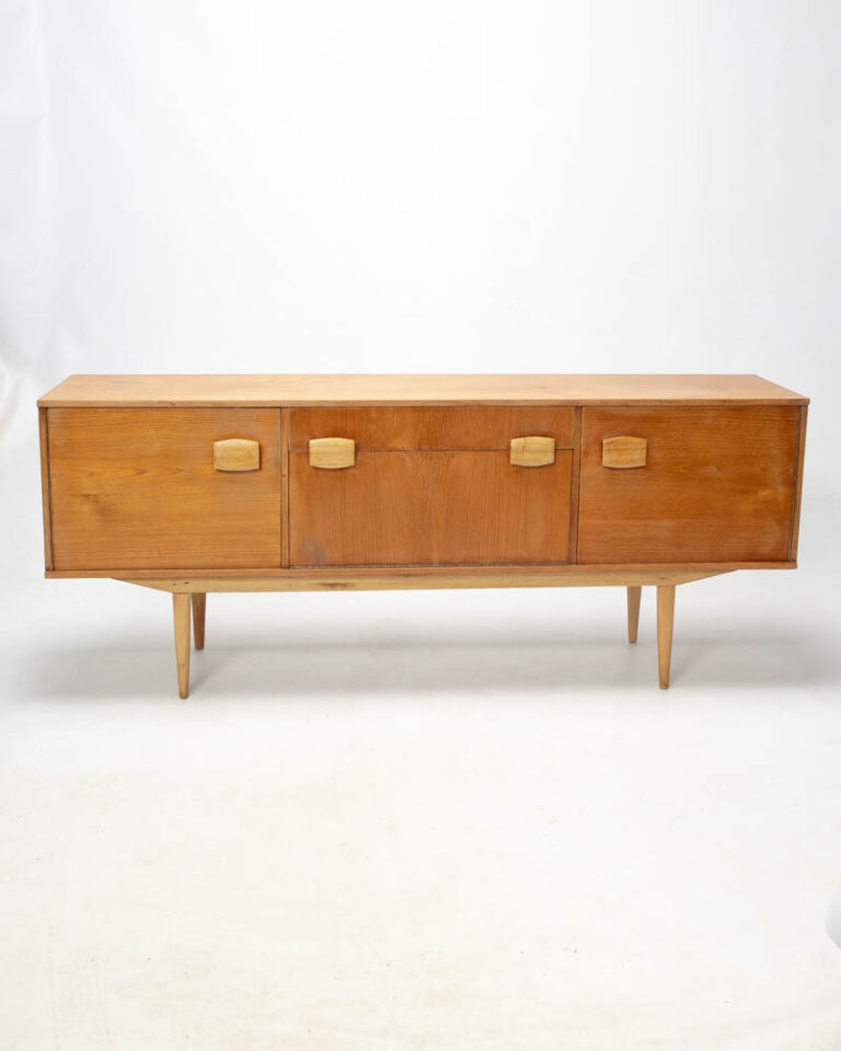 Mid-Century Teak Sideboard with Four Doors