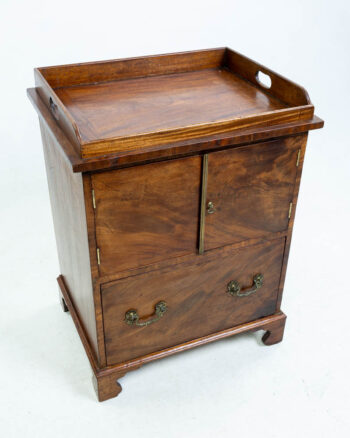 Antique Georgian Mahogany Liquor Cabinet with Tray Top