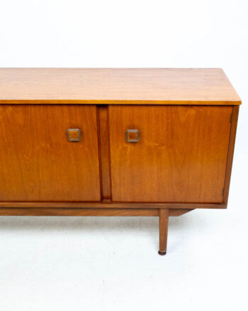 Mid-Century Teak Sideboard with Square Handles
