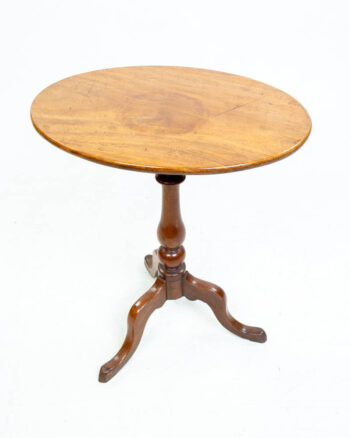 Antique Mahogany Wine Table with Tripod Base