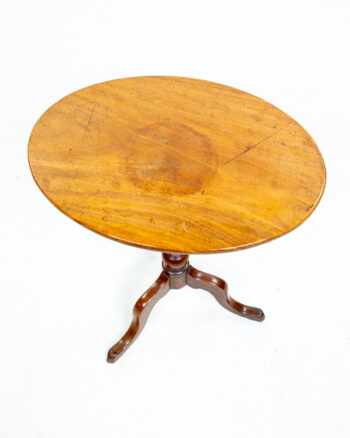 Antique Mahogany Wine Table with Tripod Base