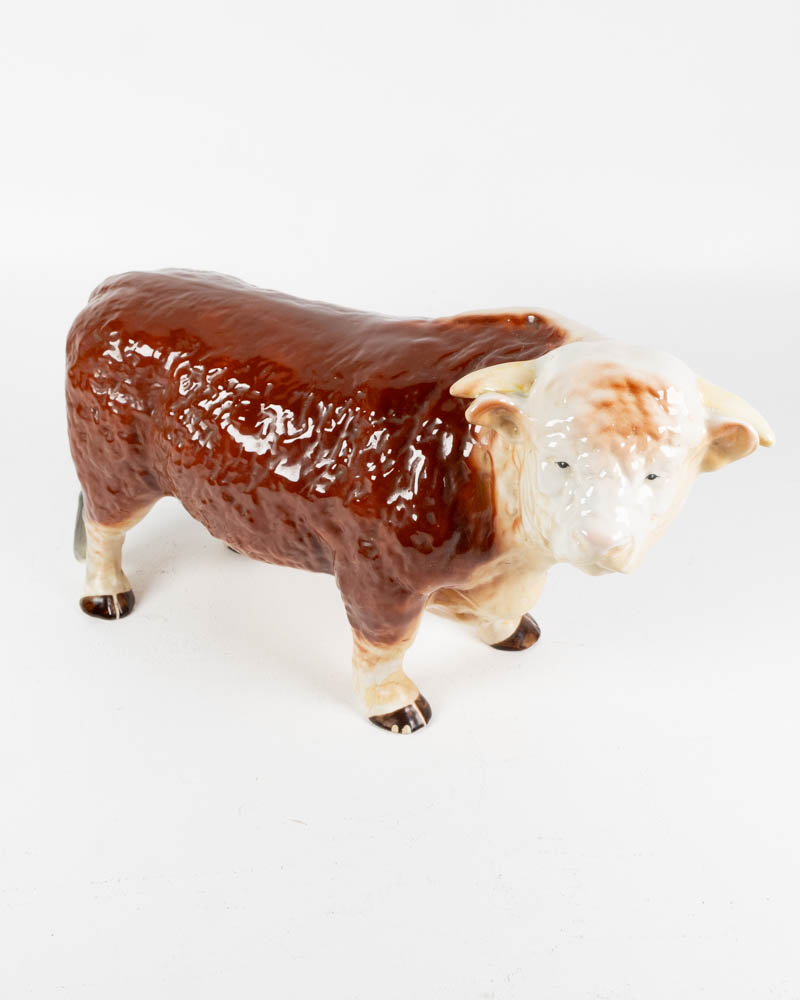 Melba Ware Ceramic Hereford Bull Figurine, England
