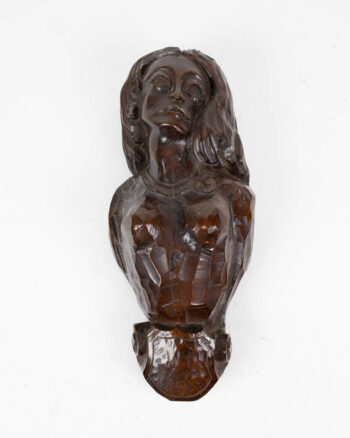Vintage Carved Wood Figure of a Woman