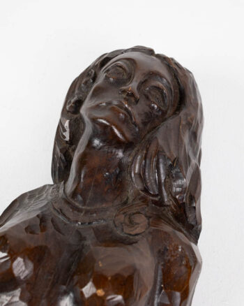 Vintage Carved Wood Figure of a Woman