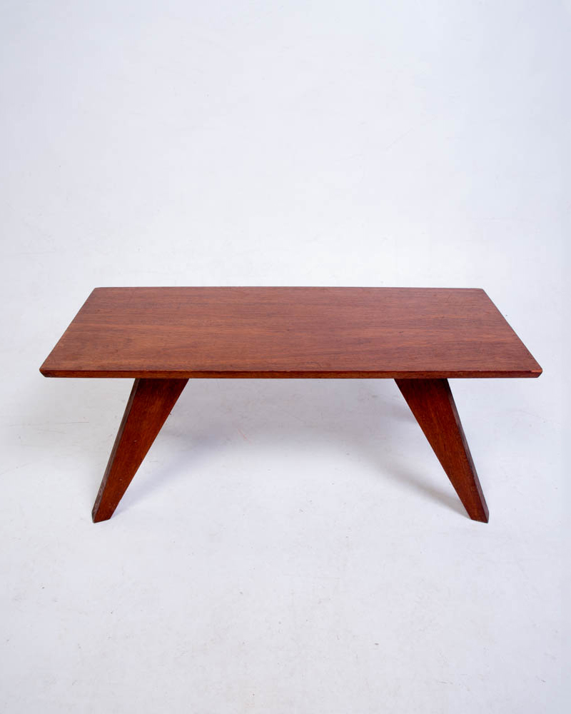 Mid-Century Teak Coffee Table with Tapered Legs