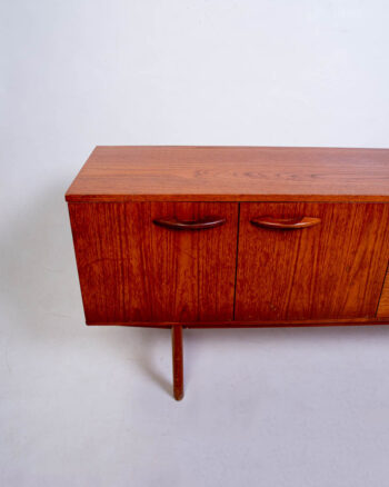 Mid-Century Teak Sideboard with Three Drawers and Two Doors
