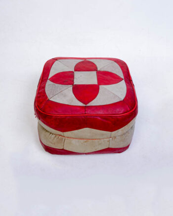 Vintage Hamley’s Leather Pouffe Ottoman with Wheels